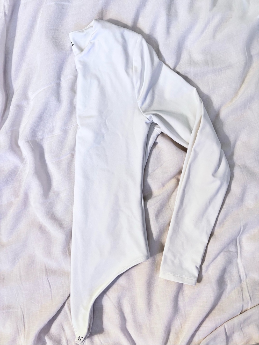 Abercrombie White Long Sleeve Bodysuit